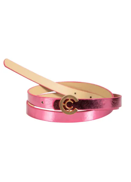 ROSE METALLIC SMALL LOGO BELT