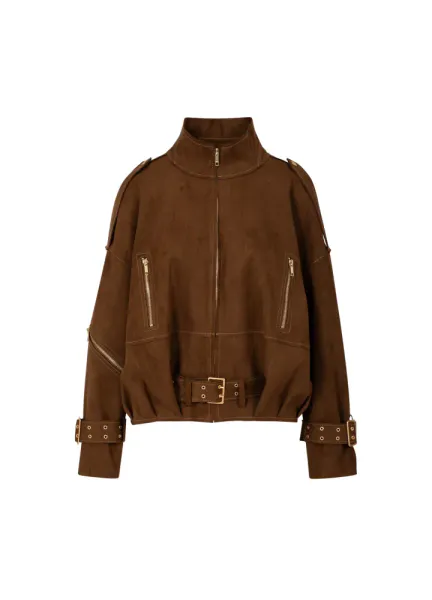SHORT JACKET WITH TRENCH DETAILS